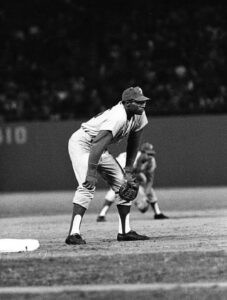 Allen began his major league career as third baseman for the Phillies and would continue in that position for the next four years. Courtesy of Richard Allen Jr.