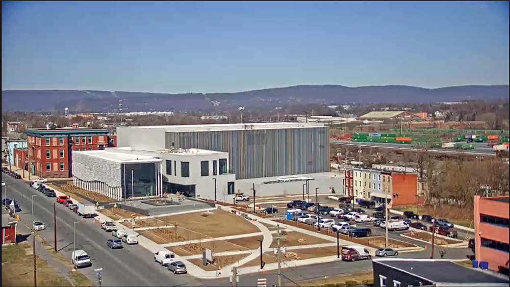 The State Archives in the final stages of construction on Harrisburg’s Sixth Street. Photo, Pennsylvania State Archives