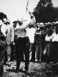 Gov. Gifford Pinchot breaks ground at the first Pinchot Road near Lewisberry, 1931. Pennsylvania State Archives, RG-12