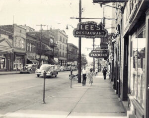 A clear day in Donora in the 1940s, before the smog disaster. Donora Historical Society