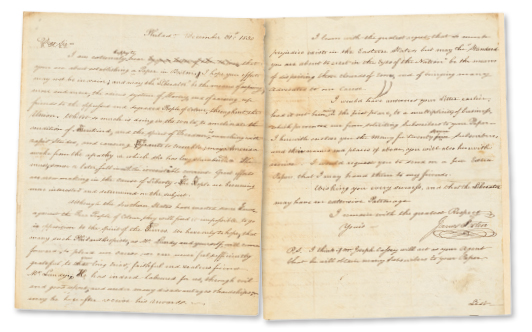 Shortly before launching The Liberator, Garrison sent Forten a donor request. Forten responded with this letter and the names of 27 subscribers. Boston Public Library