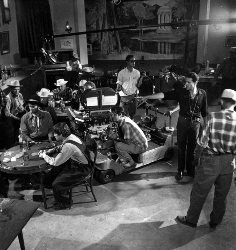 The set of the Hope Canyon Saloon was constructed on the premises of the Jonel Construction Co. in Tanneryville. Karl Bissinger Papers, University of Delaware Library