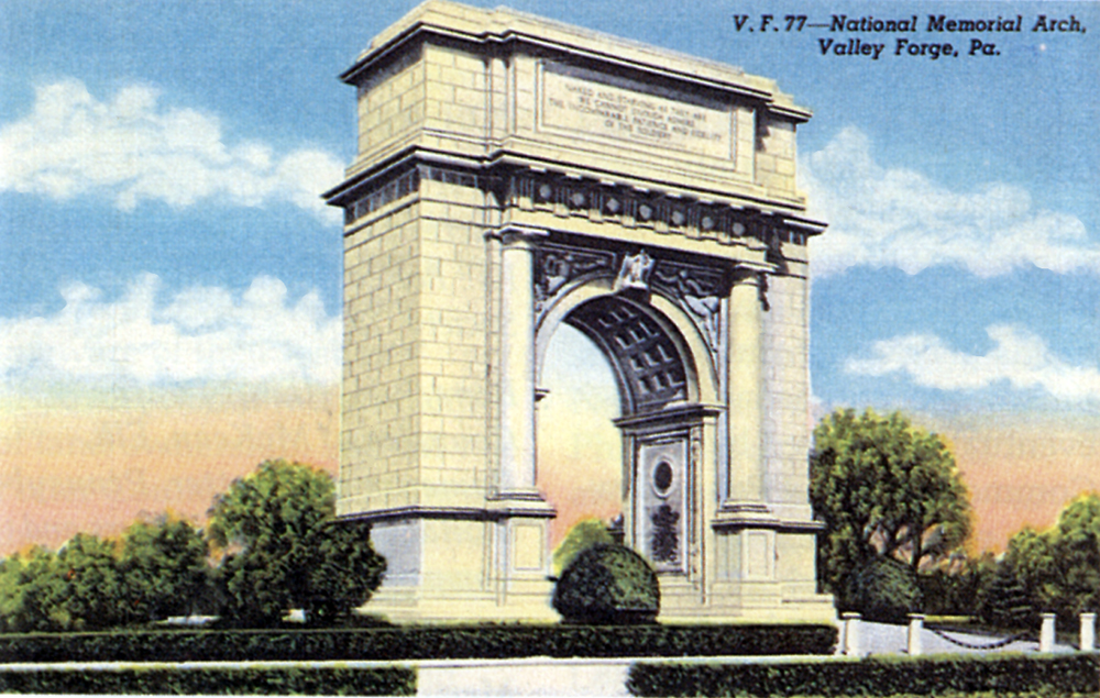 Valley Forge's famous National Memorial Arch, dedicated in 1917. Donald R. Brown