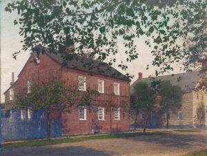 The Harmonists quickly built log houses in the back of the lots where they eventually constructed brick houses. Old Economy Village, MG354, photo #465