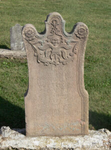 Inscribed for Susanna Miller, who died in 1794, this elaborate gravestone was made by the Baroque Carver of Lancaster. The stone is in the cemetery at Emanuel Lutheran Church in Brickerville, Lancaster County. Photo, Patrick J. Donmoyer