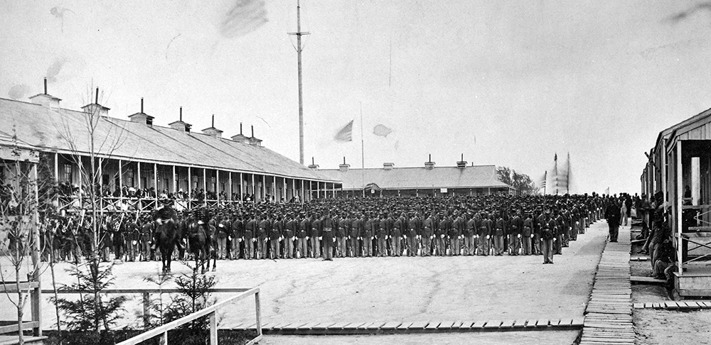From 1863 to the end of the Civil War, about 11,000 free Black men, including 8,612 from Pennsylvania, trained for the Union Army at Camp William Penn in Cheltenham Township, north of Philadelphia. National Archives and Records Administration