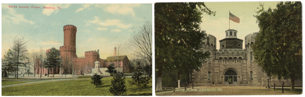 Berks County Prison, Reading, and Lancaster County Prison, Lancaster. Pennsylvania State Archives, MG-213