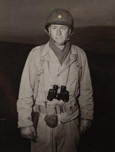 Lt. Col. James Rosborough, commanding officer of the 107th Field Artillery Battalion, led an assault, armed with a submachine gun, on a superior German force that resulted in 150 Germans killed and 40 taken prisoner, earning him the Distinguished Service Cross, the U.S. Army’s second highest award for valor, on December 17, 1944. Pennsylvania Military Museum, PHMC