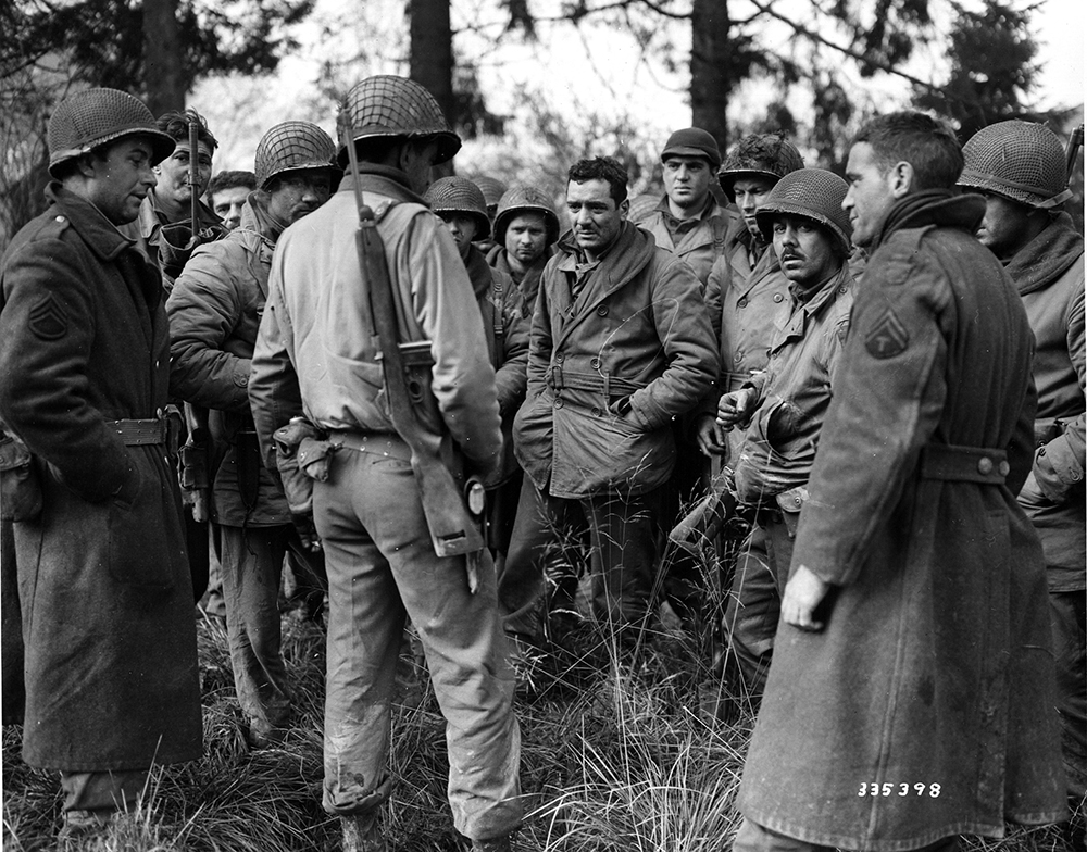 Lt. Col. Thomas Hoban gathered soldiers from the 28th Division Band and Quartermaster Company to form a provisional battalion that stayed and fought Germans in Wiltz, Belgium, until their ammunition was exhausted. Pennsylvania Military Museum, PHMC