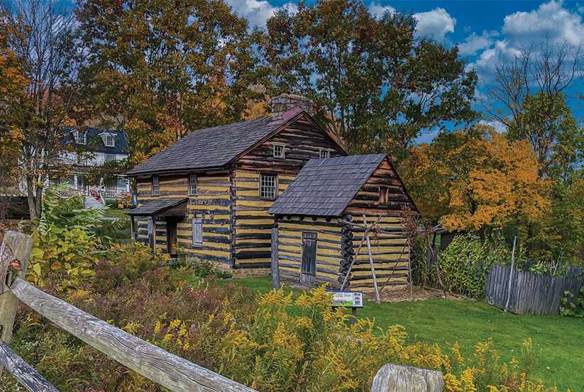 Hanna's Tavern was reconstructed at Historic Hanna's Town to commemorate the location where community leaders convened to adopt the Hanna’s Town Resolves on May 16, 1775. Westmoreland Historical Society / Photo by Anna Jo Noviello