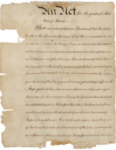 Pennsylvania’s 1780 Act for the Gradual Abolition of Slavery was the first legislative enactment of its kind in America. Pennsylvania State Archives, RG-26.57