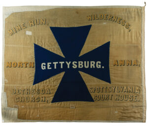 Crawford’s division headquarters flag during his command of the Pennsylvania Reserves. The State Museum of Pennsylvania, PHMC