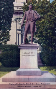 Daniel Chester French designed this statue of Lafayette that stands on a pedestal designed by Henry Bacon at the campus of Lafayette College in Easton, Pennsylvania, dedicated in 1921. Private Collection