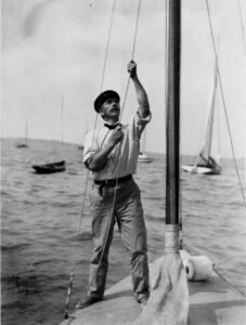 Henry Landis lived in New York City, where he worked as an editor between 1894 and 1924. During that time, in addition to leisure activities such as sailing in Port Washington, New York, as pictured here, he frequently purchased antiques and books and sent them back to Landis Valley for the collection. Landis Valley Village & Farm Museum, Pennsylvania Historical & Museum Commission