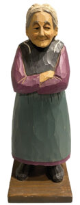 Amish Woman, carved and painted lindenwood, circa 1990. Pennsylvania German Cultural Heritage Center, Kutztown University