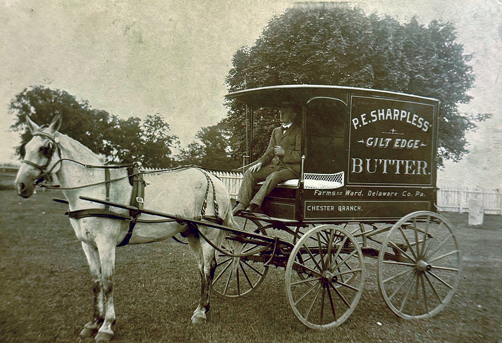 P.E. Sharpless Co. dairy wagon. Collection of Emma Leuschner
