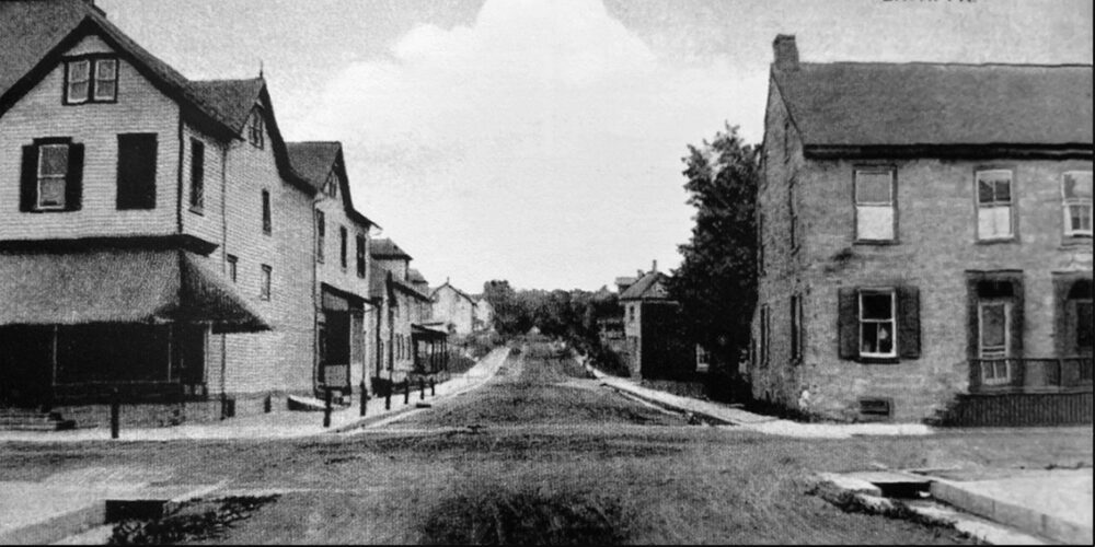 Northampton Street in Bath, circa 1900, with Joseph Steckel House to the right. The Bath Museum