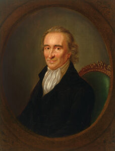 Thomas Paine articulated the argument for American independence in Common Sense, first published in January 1776, galvanizing the public to action and laying the groundwork for the Declaration of Independence. Laurent Dabos (1761–1835) painted this oil-on-canvas portrait of Paine, circa 1792. National Portrait Gallery, Smithsonian Institution