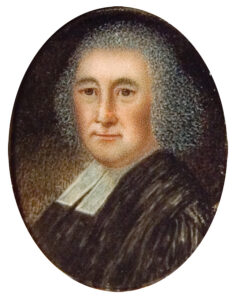 As war became imminent in 1776, Lutheran pastor Henry Melchior Muhlenberg, here in a circa 1780 portrait miniature, left Philadelphia with his family and resettled in Trappe, where he originally began his ministry three decades earlier. Collection of a descendant