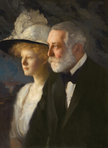Henry Clay Frick and daughter Helen Clay Frick sat for this circa 1910 oil-on-canvas portrait by Impressionist painter Edmund Charles Tarbell (1862–1938). National Portrait Gallery, Smithsonian Institution