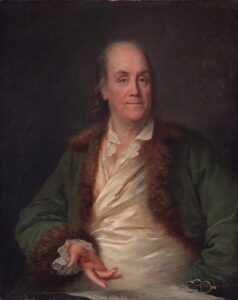 Benjamin Franklin served as president of the convention that drafted the 1776 Pennsylvania Constitution. Anne-Rosalie Bocquet Filleul painted Franklin’s portrait in France, circa 1778. Philadelphia Museum of Art (Gift of the Honorable Walter H. Annenberg and Leonore Annenberg and the Annenberg Foundation, 2007)